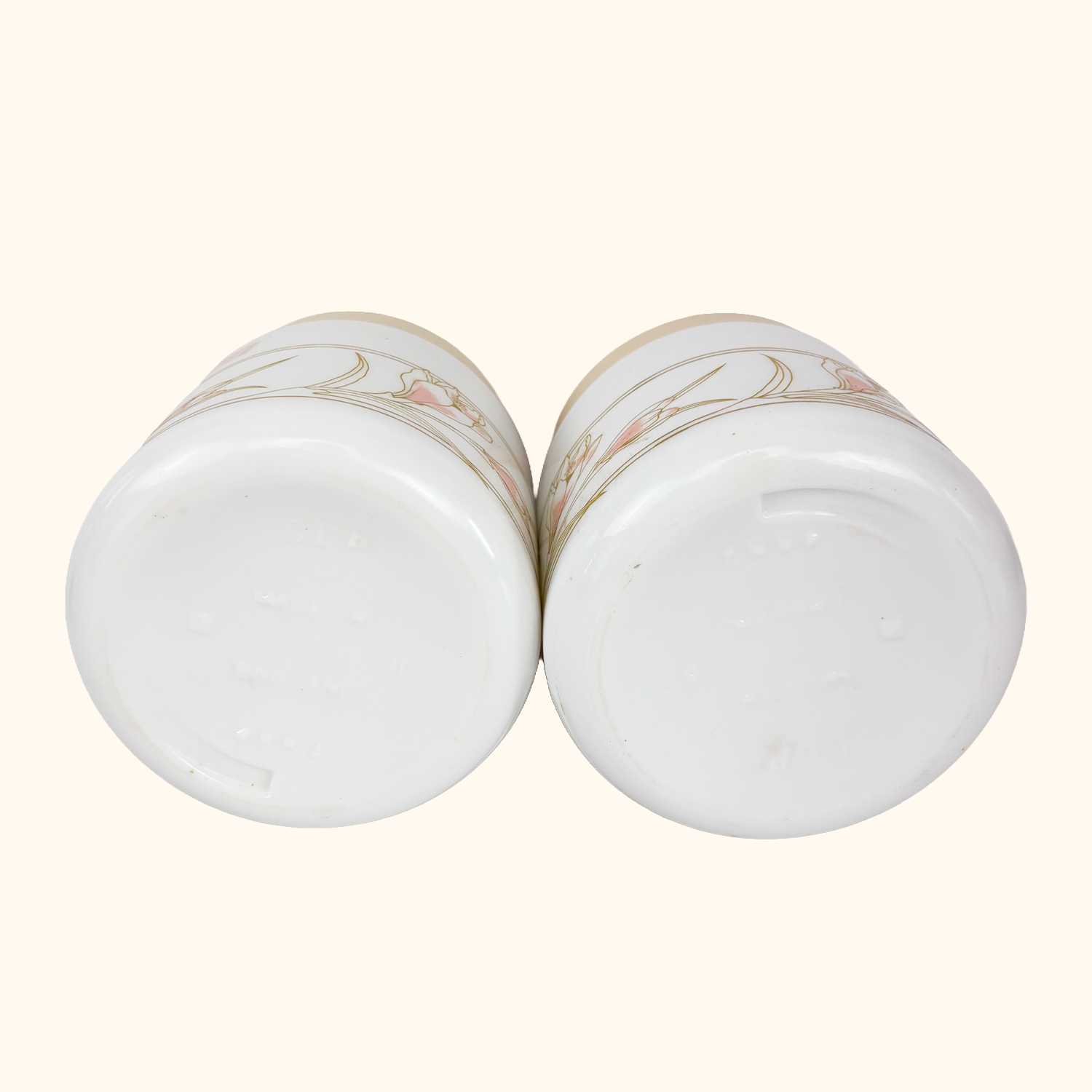 Biltons Coloroll Milk Glass Storage Jars