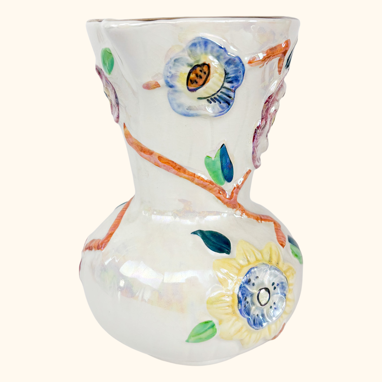 Arthur Wood Iridescent Lustre Floral Jug