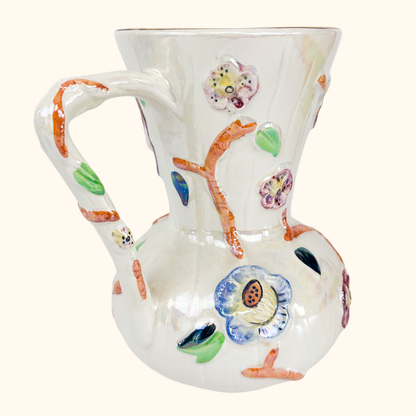 Arthur Wood Iridescent Lustre Floral Jug