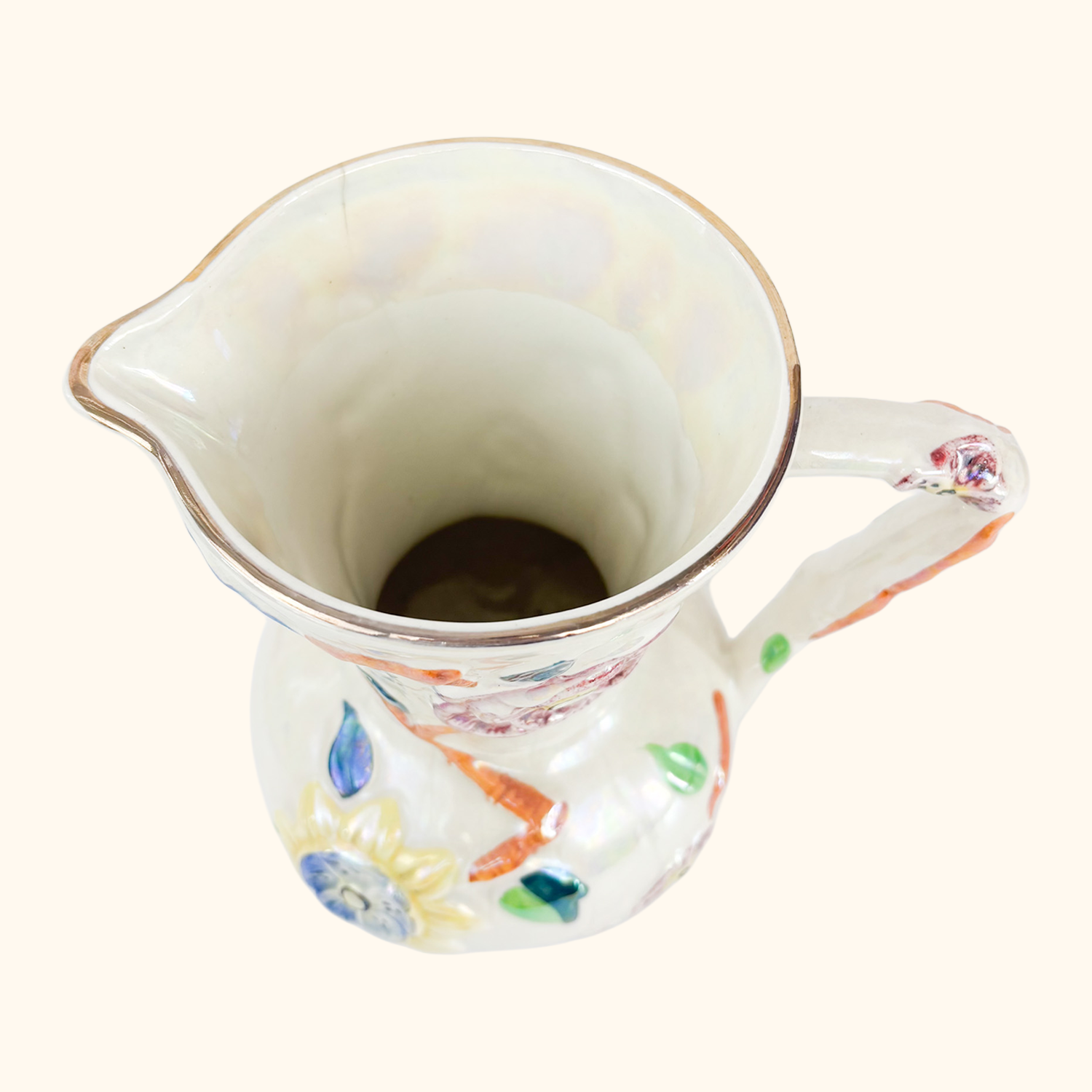 Arthur Wood Iridescent Lustre Floral Jug