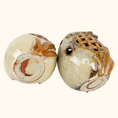 Ceramic Egg Shaped Tealight Candle Holder Set