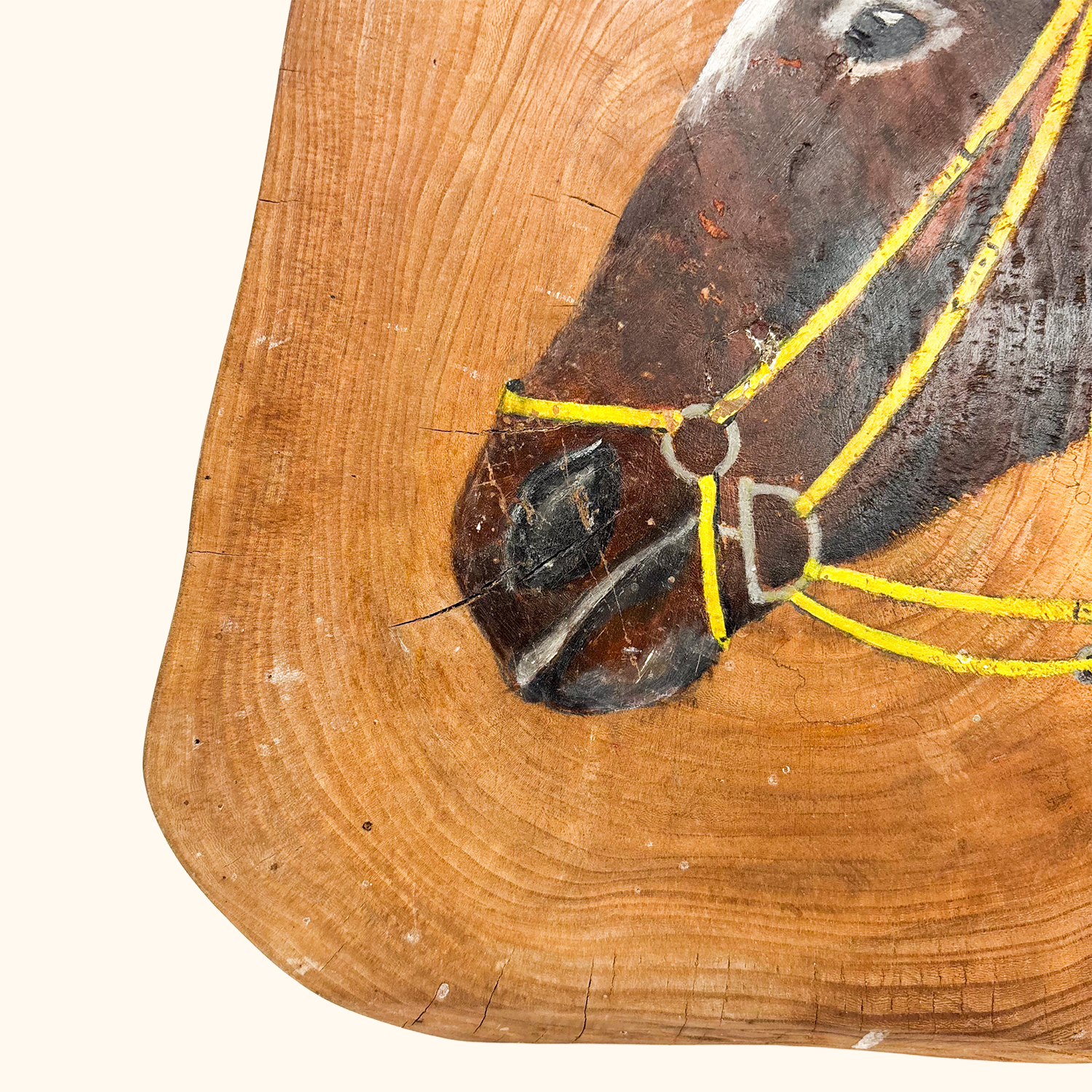 Hand Painted Horse Wall Art Wood Slice
