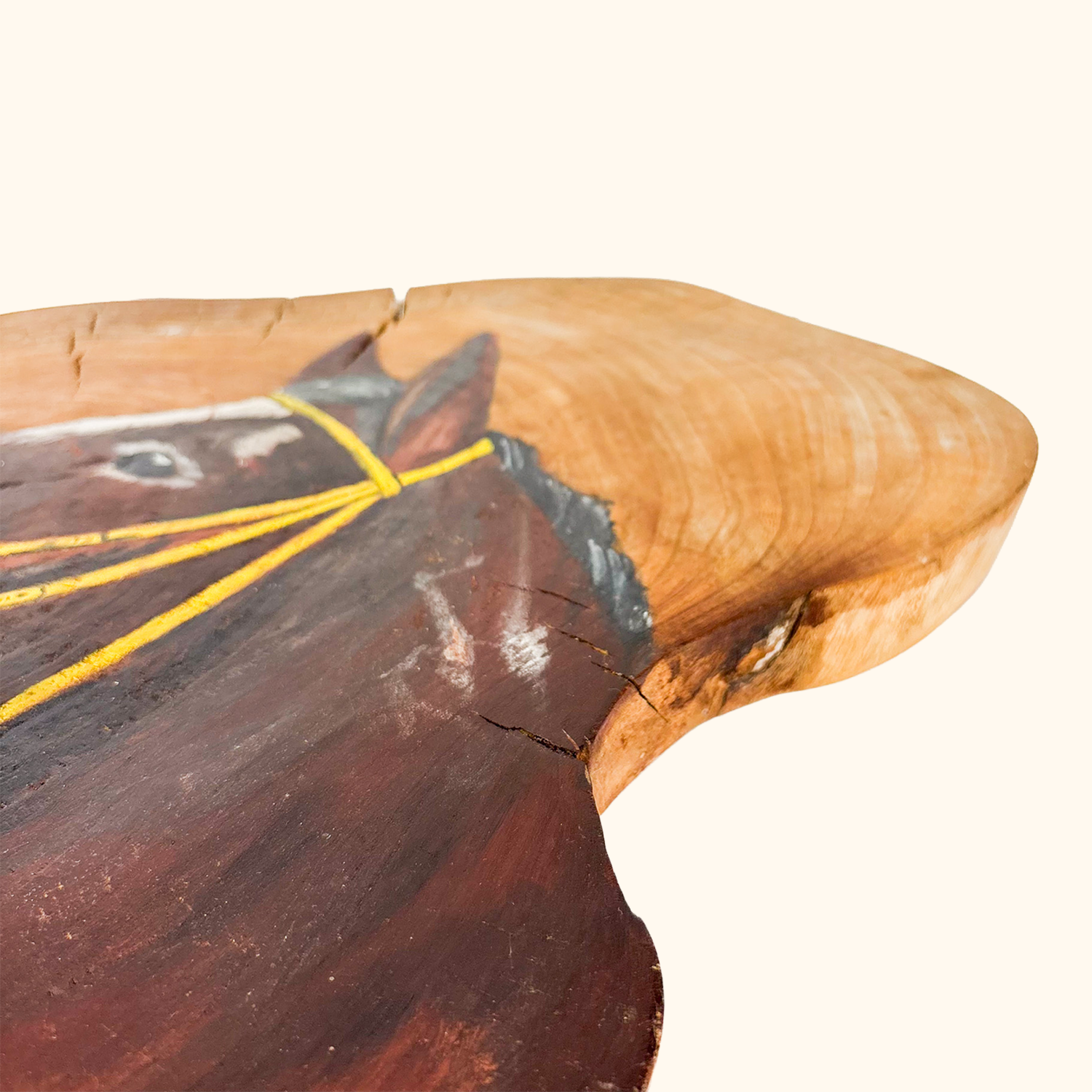 Hand Painted Horse Wall Art Wood Slice