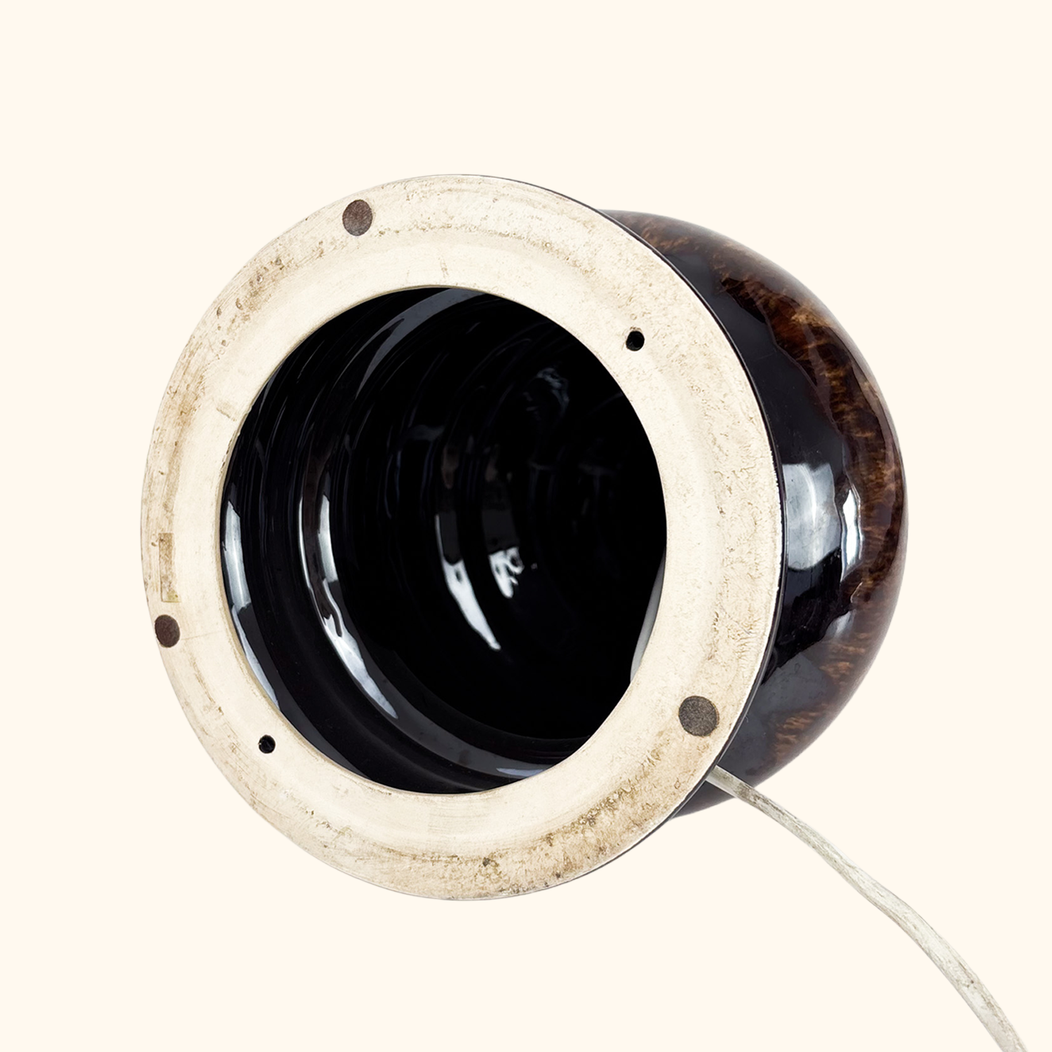 Fat Lava Mottled Brown Ceramic Lamp Base