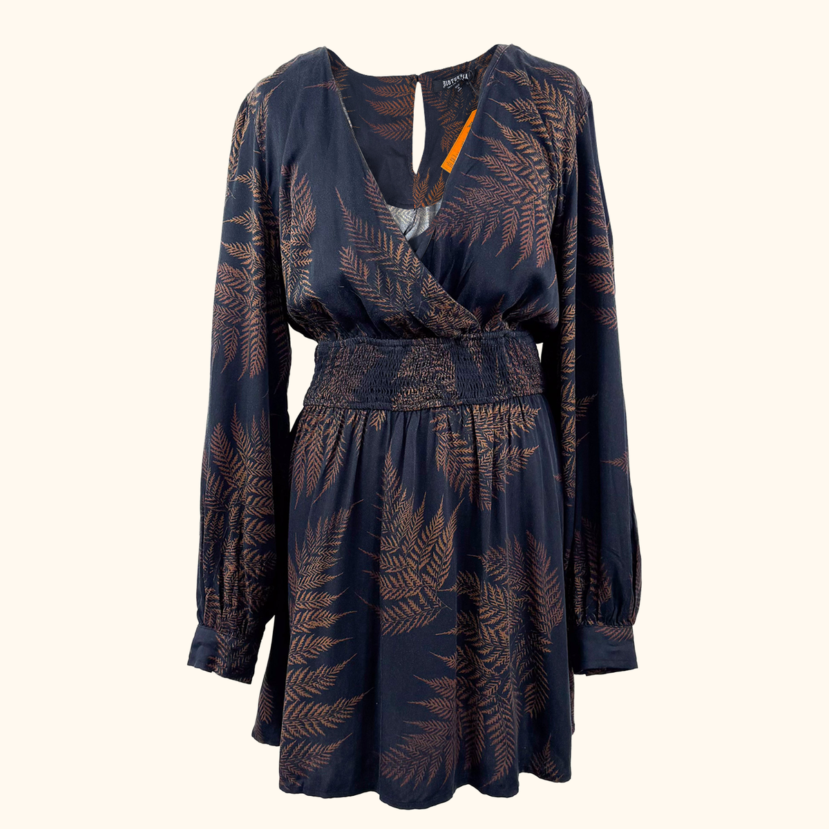 Disturbia Leaf Print Mini Dress - Size 18