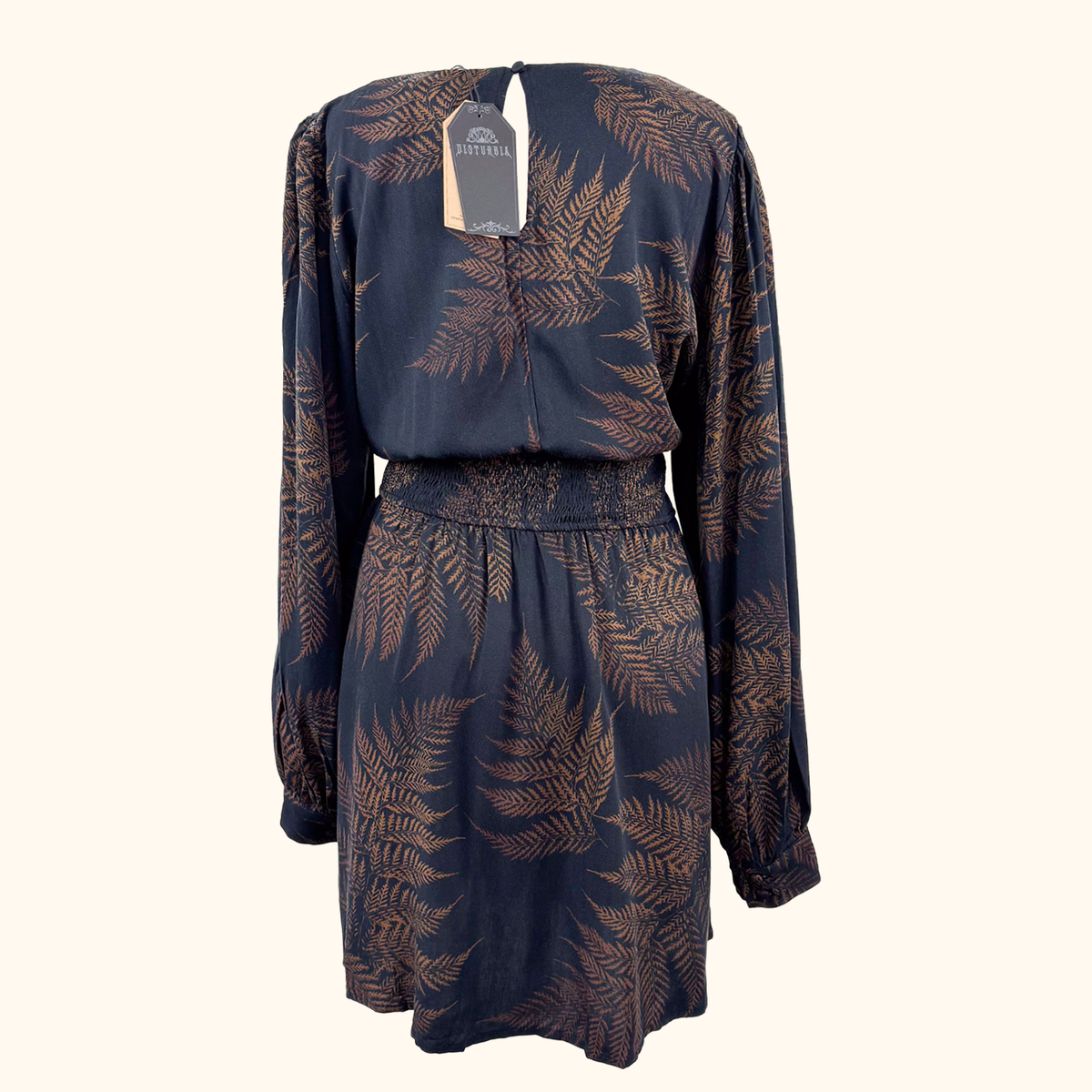 Disturbia Leaf Print Mini Dress - Size 18