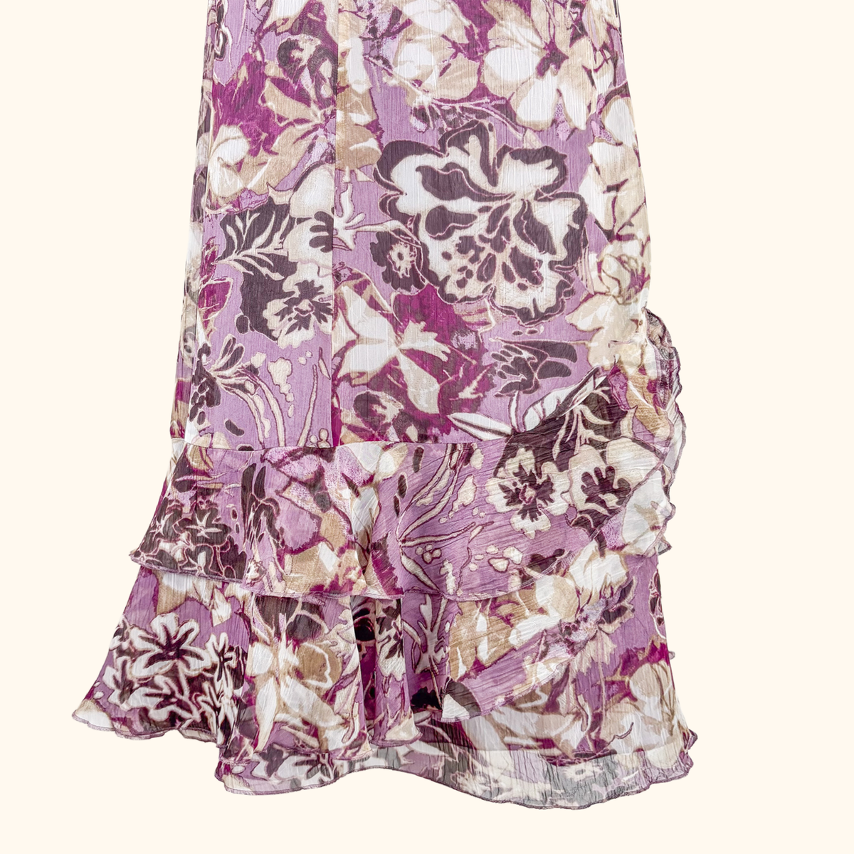 Gerry Weber Purple Floral Midi - Size 16