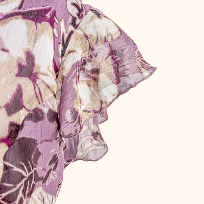 Gerry Weber Purple Floral Midi - Size 16