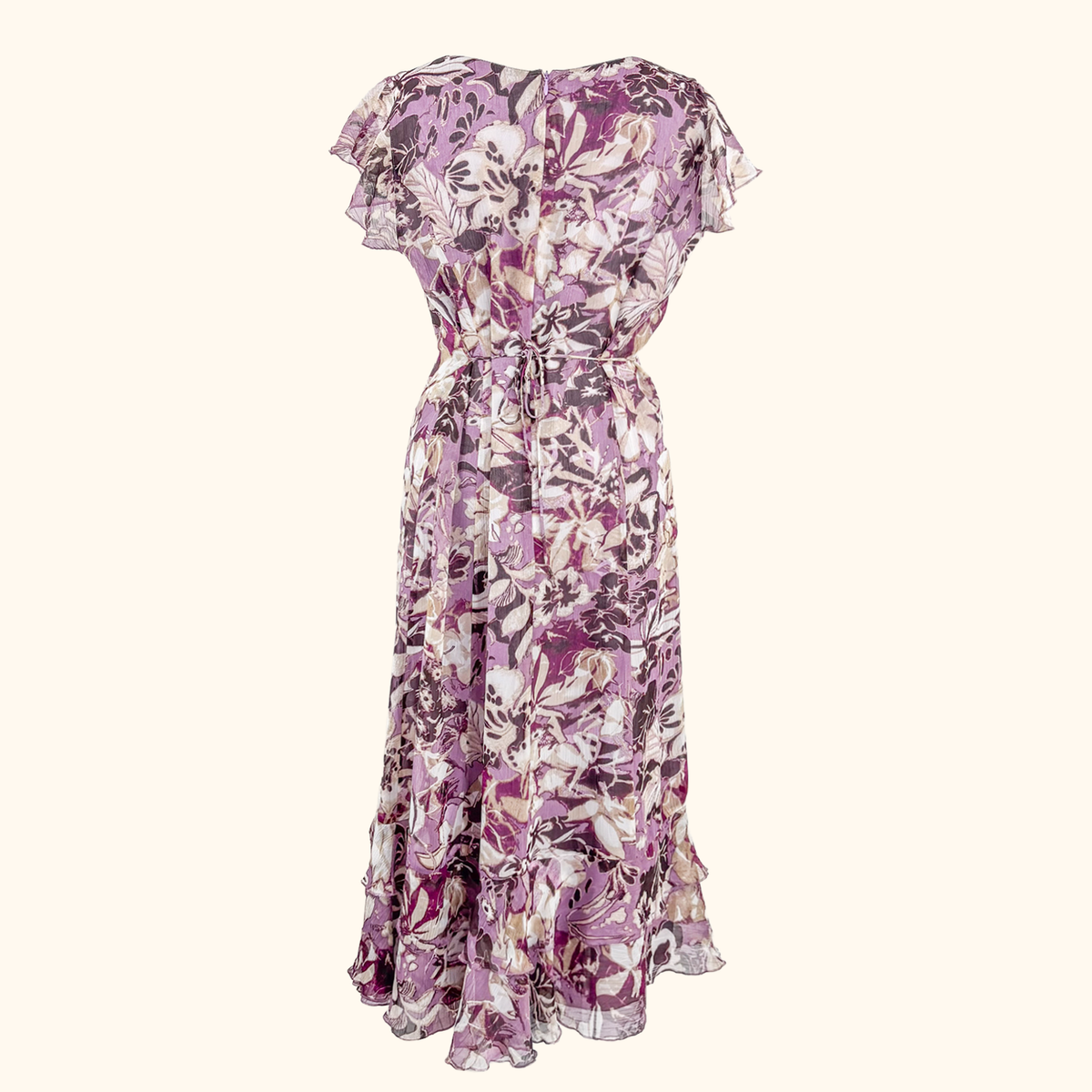 Gerry Weber Purple Floral Midi - Size 16