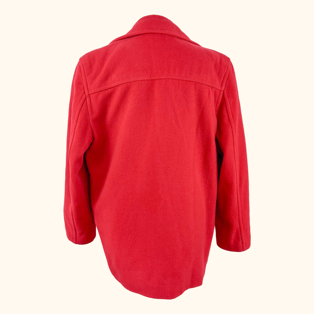 Vintage Planet Red Wool Peacoat - Size 12