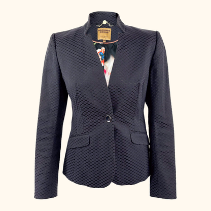 Ted Baker Navy Fitted Blazer - Size 6
