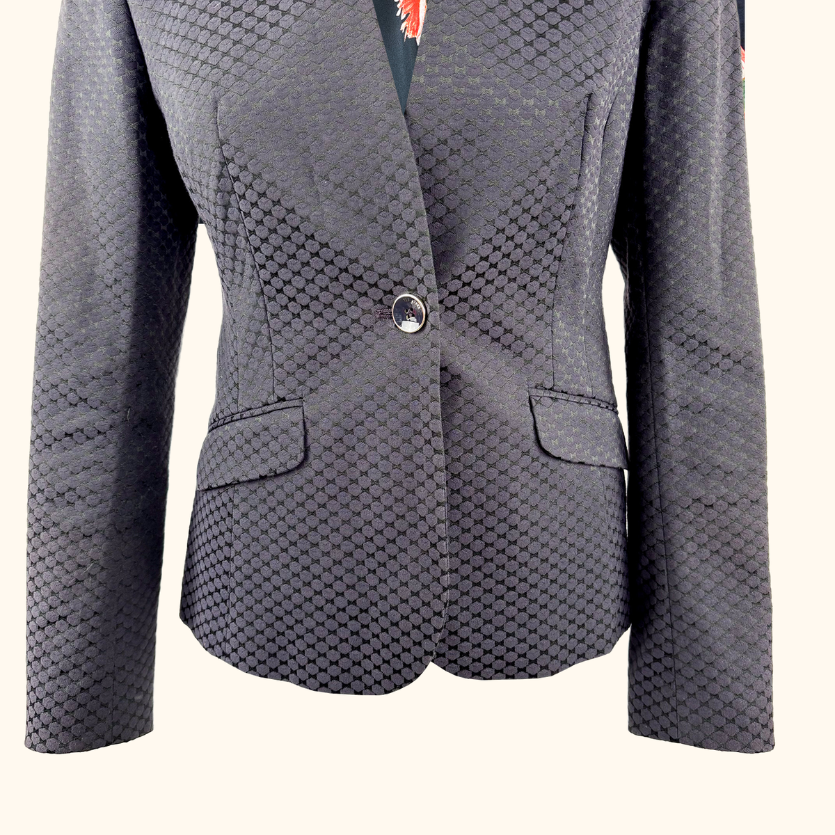 Ted Baker Navy Fitted Blazer - Size 6
