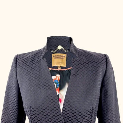 Ted Baker Navy Fitted Blazer - Size 6