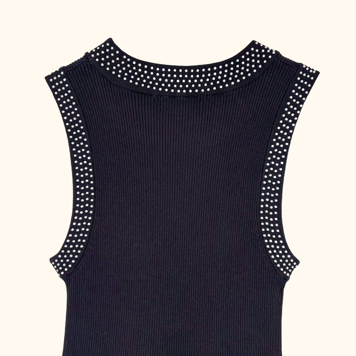 Morgan Black Ribbed Skater Dress - Size Small