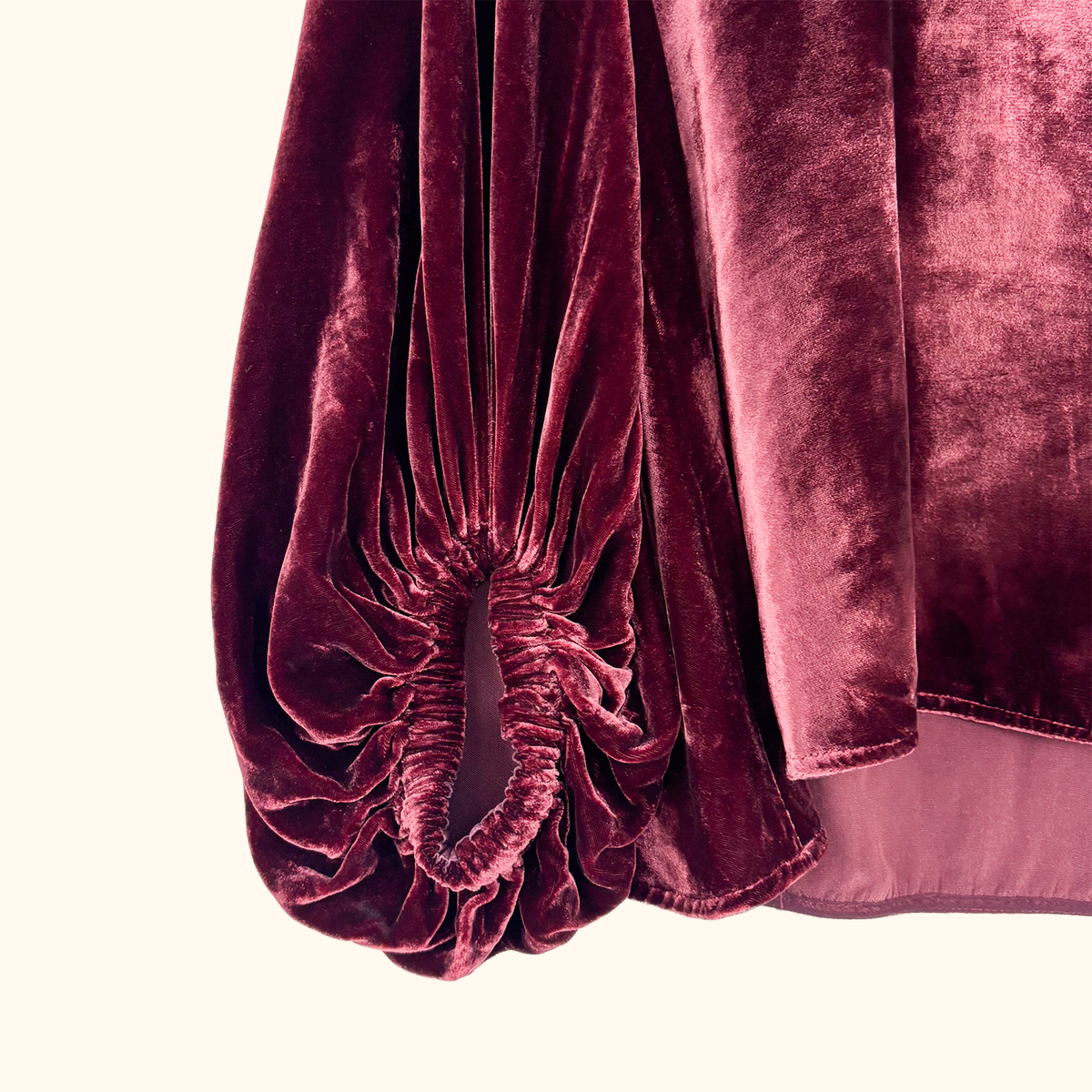 Scanlan Theodore Burgundy Velvet Blouse - Size 6