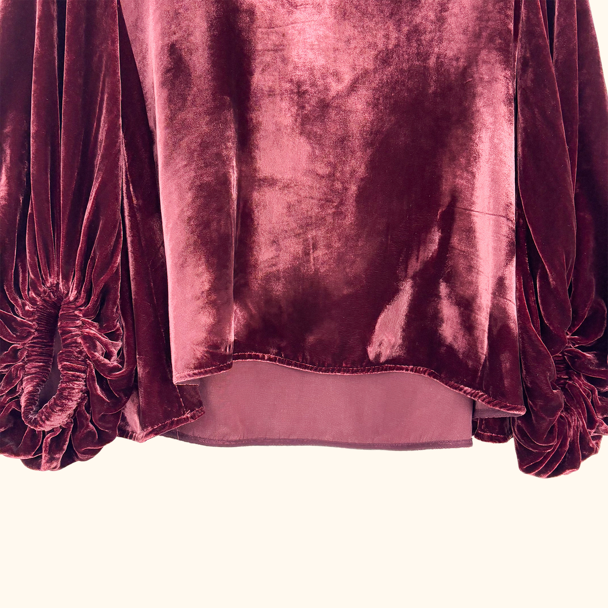 Scanlan Theodore Burgundy Velvet Blouse - Size 6