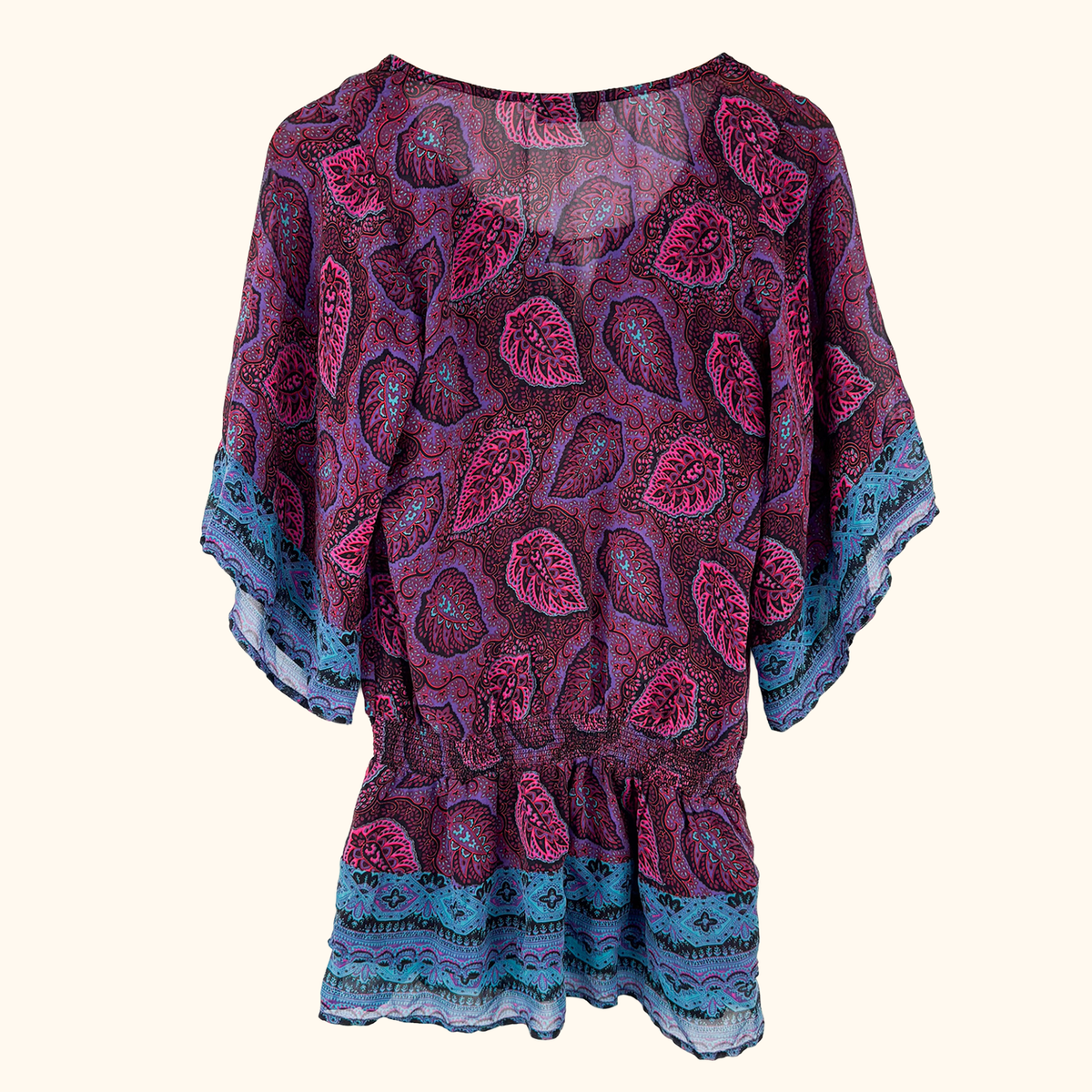Warehouse Paisley Silk Blouse - Size 10
