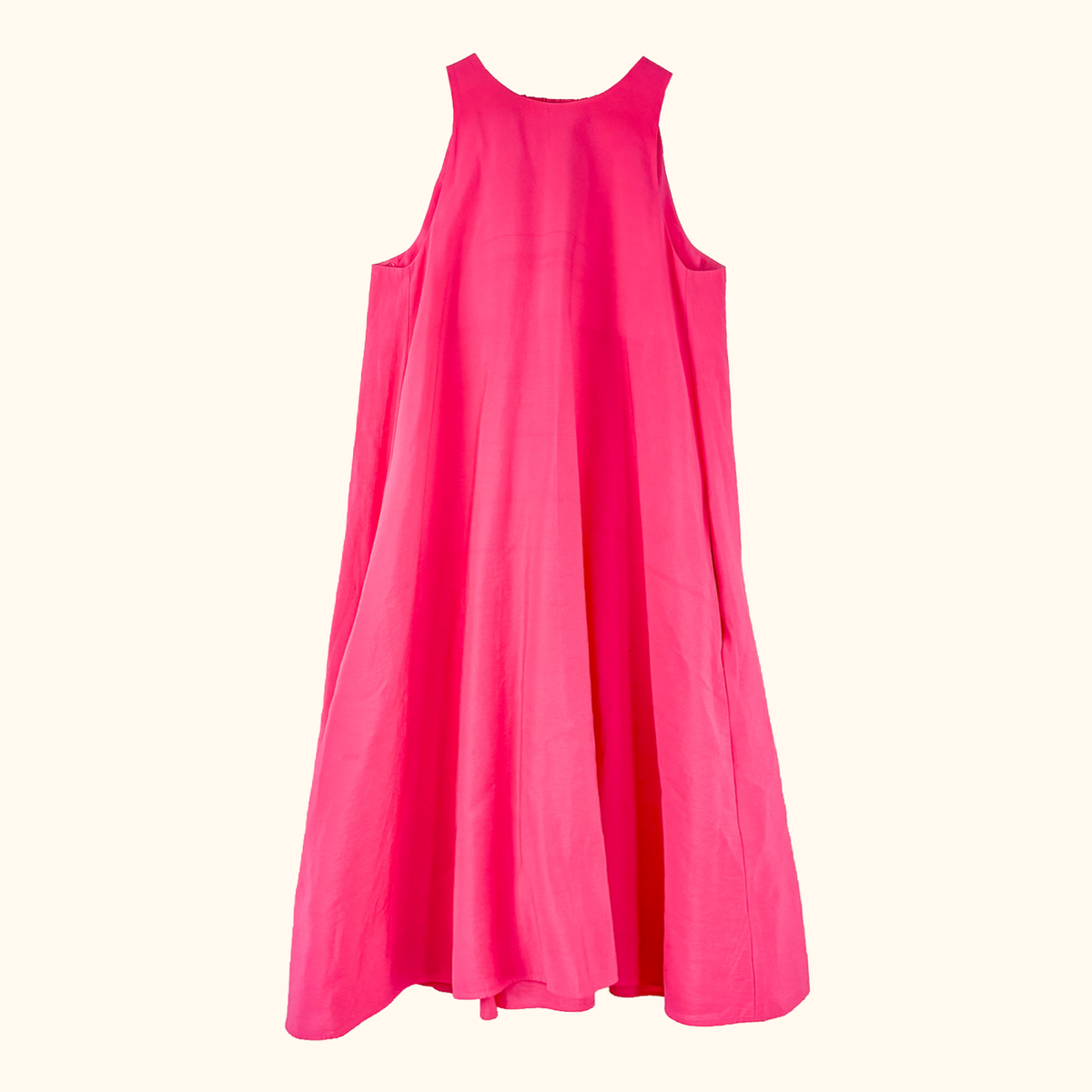 Cos High Neck Pink Midi Dress - Size 6