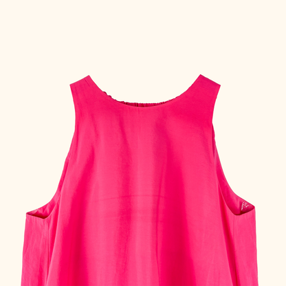 Cos High Neck Pink Midi Dress - Size 6