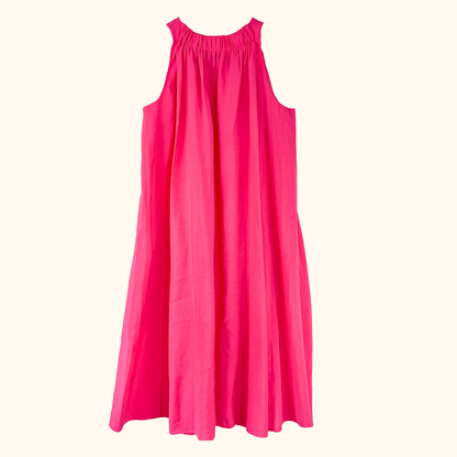 Cos High Neck Pink Midi Dress - Size 6