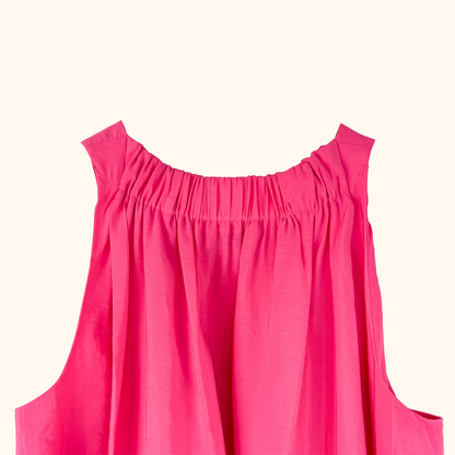 Cos High Neck Pink Midi Dress - Size 6