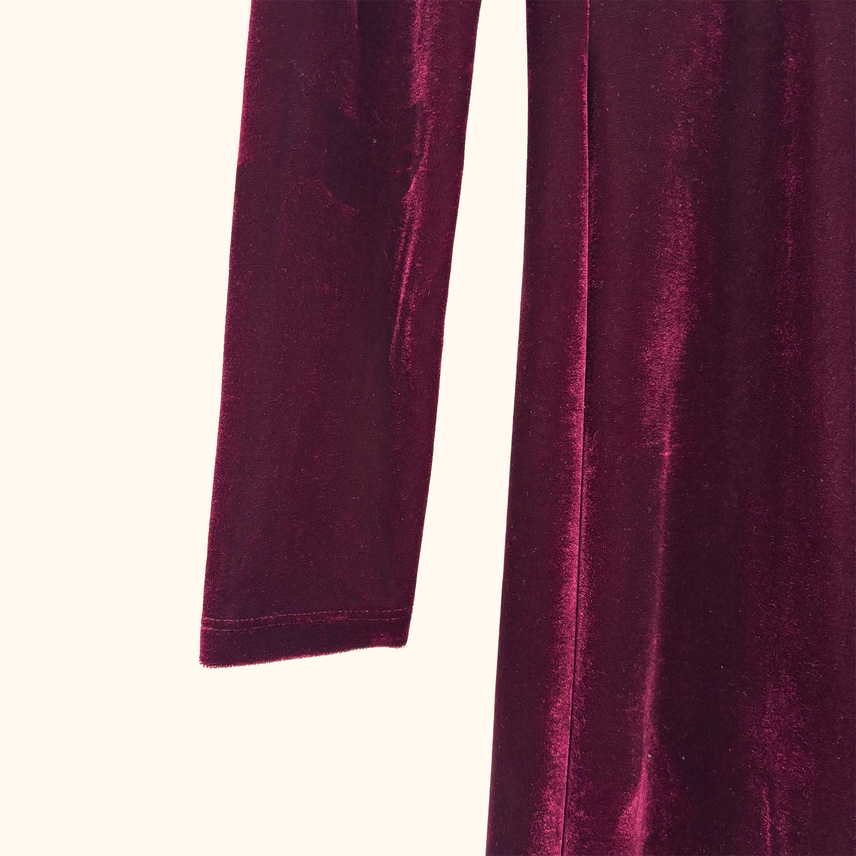 Reiss Burgundy Velvet Midi Dress - Size 6