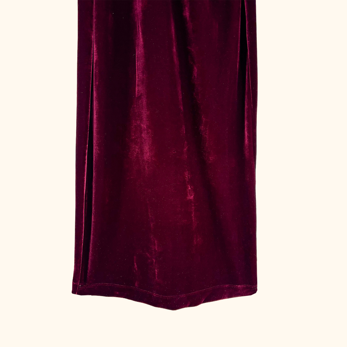 Reiss Burgundy Velvet Midi Dress - Size 6