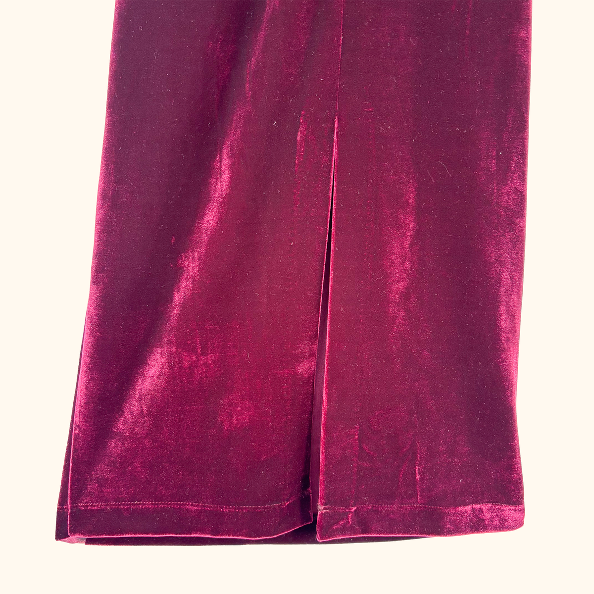Reiss Burgundy Velvet Midi Dress - Size 6
