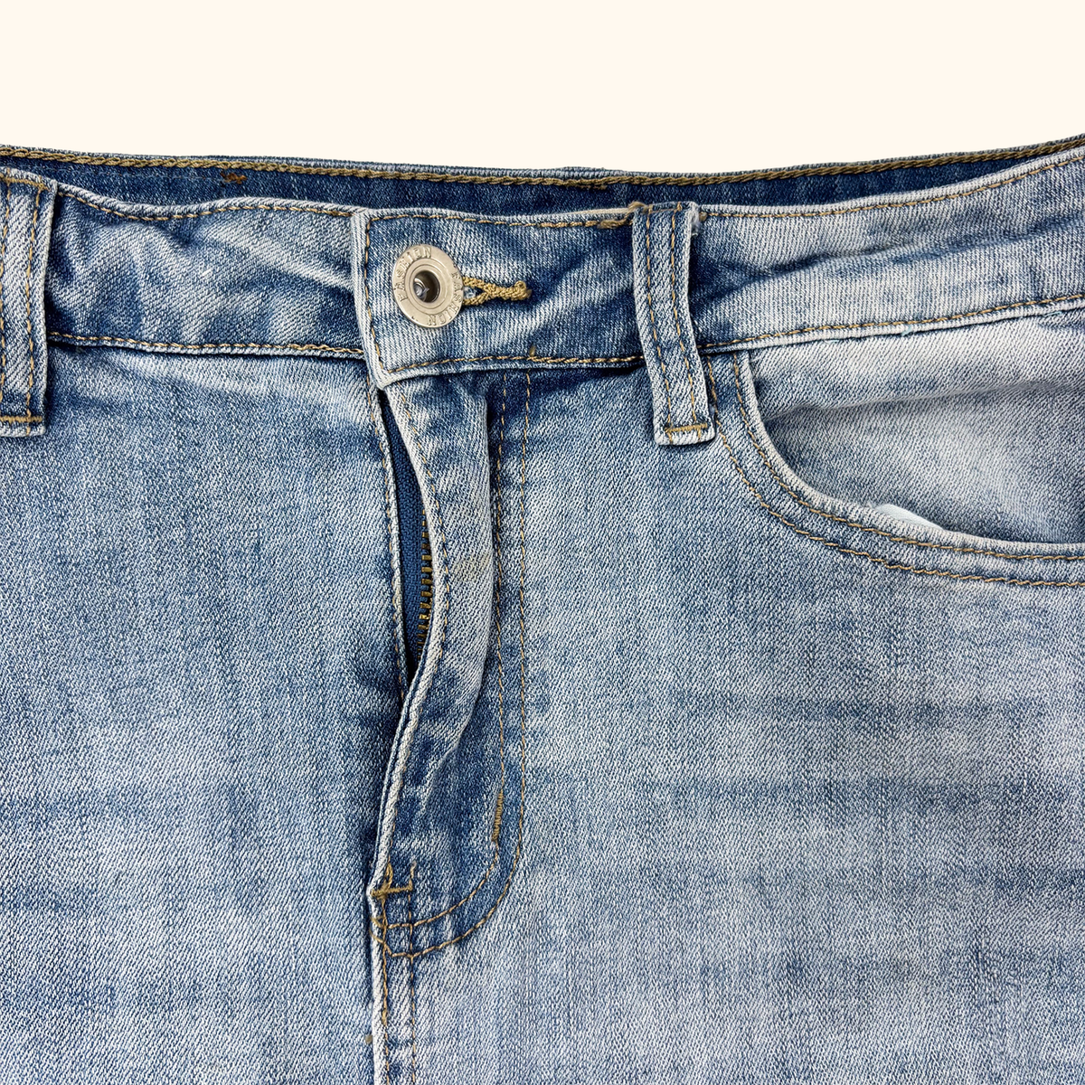 Redial Lace Up Denim Mini Skirt - Size 8