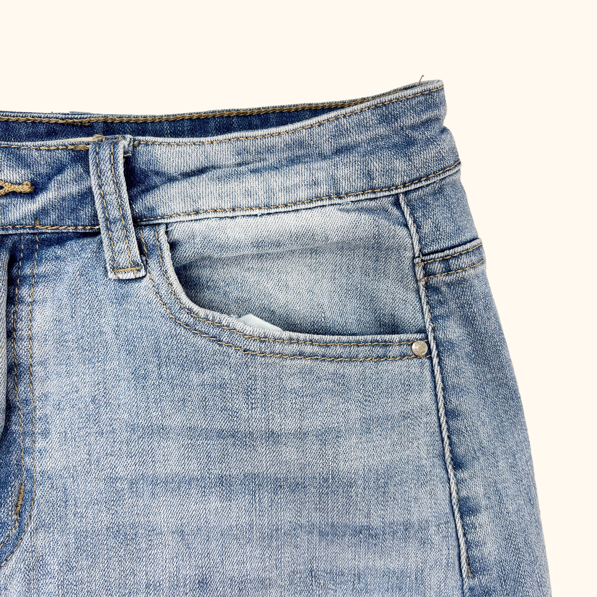 Redial Lace Up Denim Mini Skirt - Size 8
