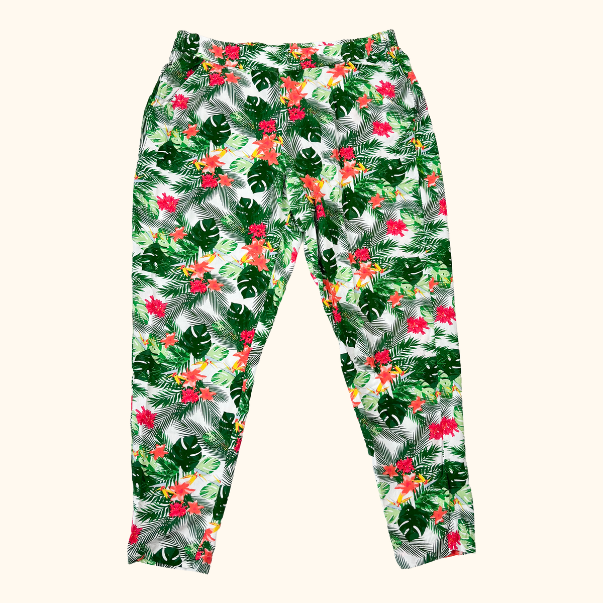 Hush Tropical Tapered Trousers - Size 12