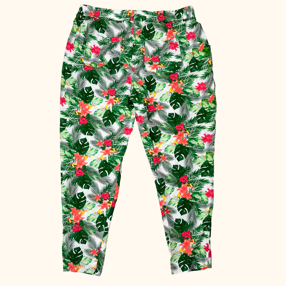 Hush Tropical Tapered Trousers - Size 12