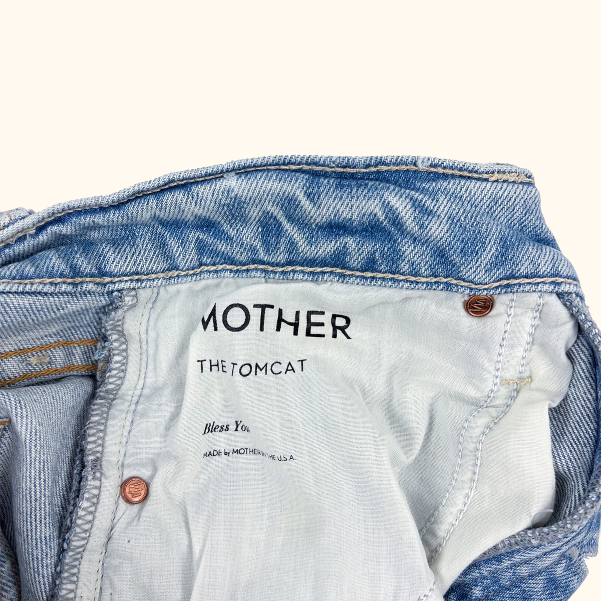 Mother The Tomcat Jeans Bless You Straight Leg Jeans - Size 24inch