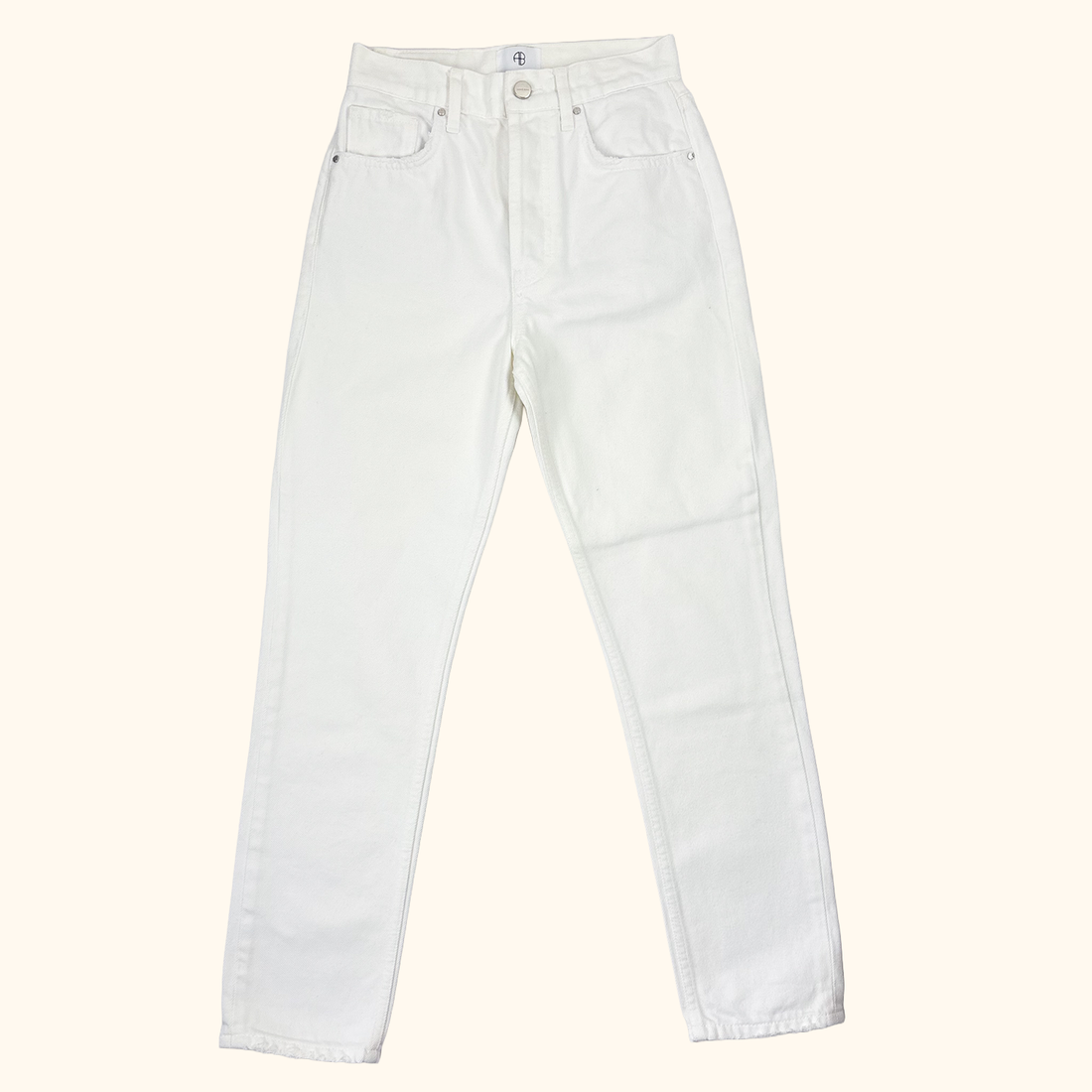 Anine Bing Sonya White Slim Leg Jeans - Size 25inch