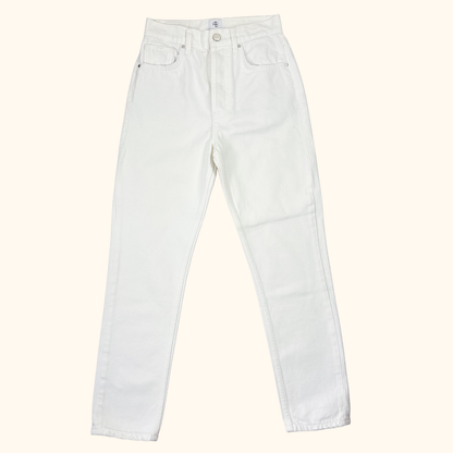 Anine Bing Sonya White Slim Leg Jeans - Size 25inch