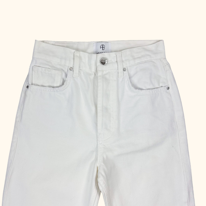 Anine Bing Sonya White Slim Leg Jeans - Size 25inch