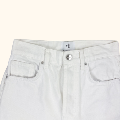 Anine Bing Sonya White Slim Leg Jeans - Size 25inch