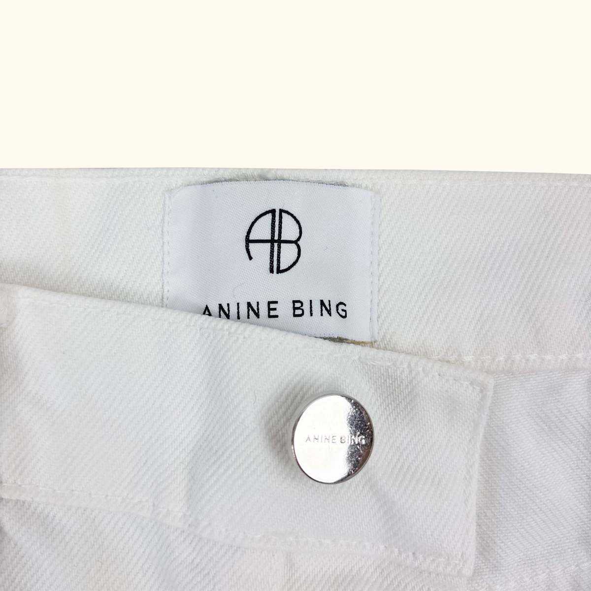 Anine Bing Sonya White Slim Leg Jeans - Size 25inch