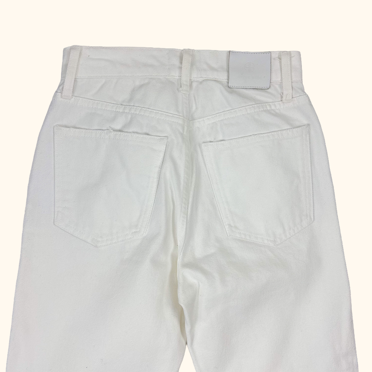 Anine Bing Sonya White Slim Leg Jeans - Size 25inch