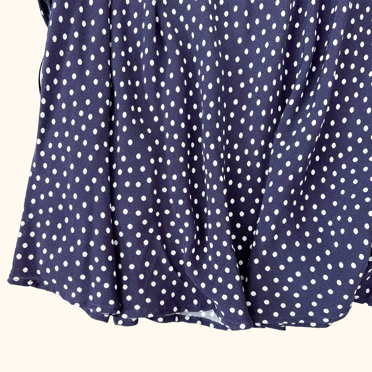 Rixo Sandrine Navy Polka Dot Midi Dress - Size 12