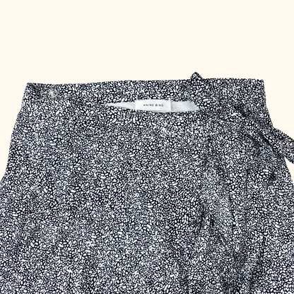 Anine Bing Lucky Ditsy Print Wrap Skirt - Size XS