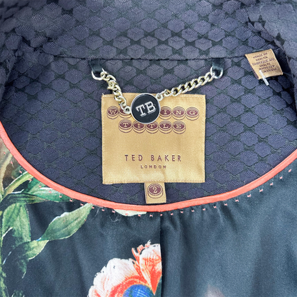 Ted Baker Navy Fitted Blazer - Size 6