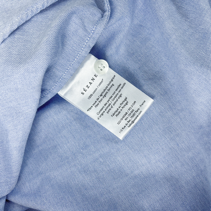 Sezane Blue Tomboy Shirt - Size 12