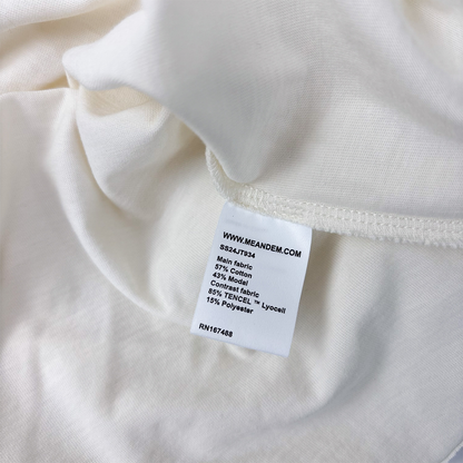 ME+EM Cream V-Neck Tulle Blouse - Size 8