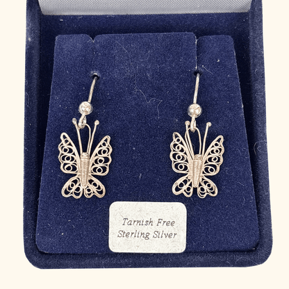 Robinson &amp; Stirling Sterling Silver Butterfly Earrings