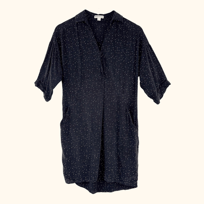 Whistles Black Polka Dot Tea Dress - Size XS