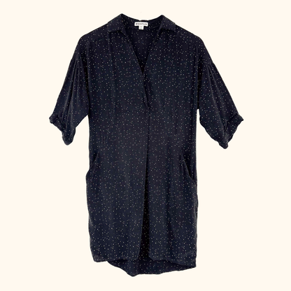 Whistles Black Polka Dot Tea Dress - Size XS