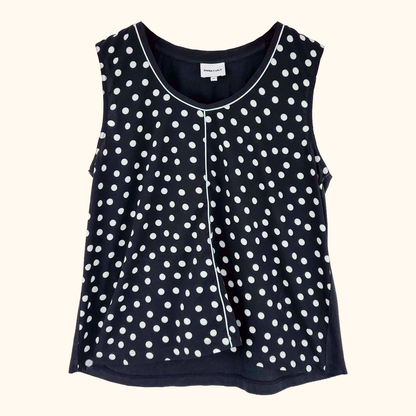 Bimba Y Lola Polka Dot Sleeveless Blouse - Size Medium
