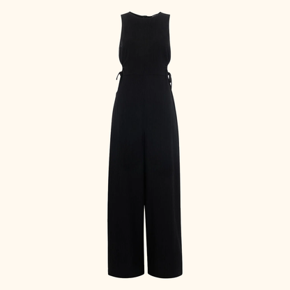 Whistles Black Cut Out Sleeveless Jumpsuit - Size 16 Whistles