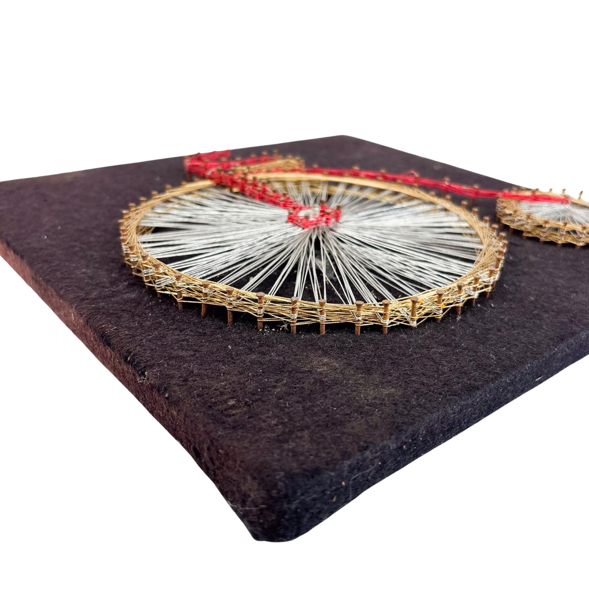 Penny Farthing Bicycle String Art Vintage 1960s